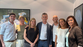 Juan Martín y Mauricio Macri con los integrantes de la bancada PRO en la Legislatura de Río Negro.