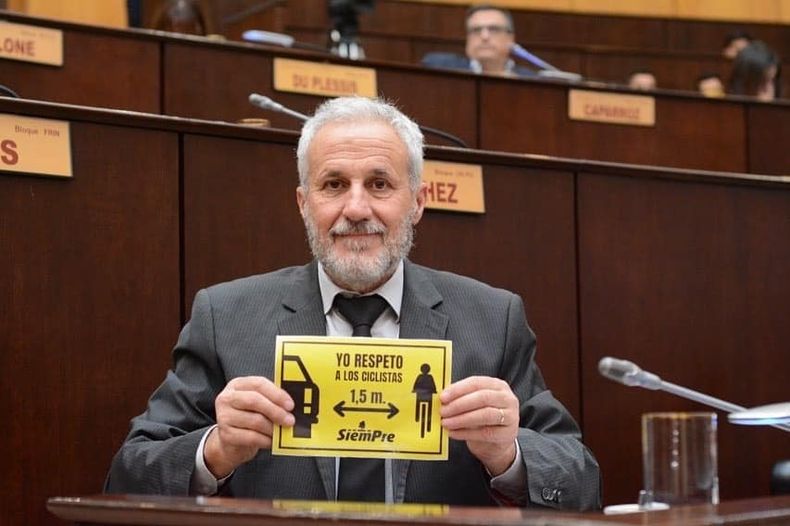Andres Peressini en sus tiempos como diputado provincial. 