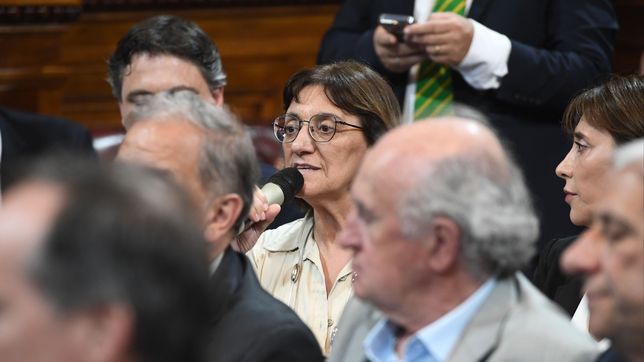 Mónica Silva, senadora de Río Negro, que repudió el cierre de Télam. 