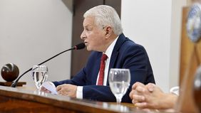 José Lauritto, intendente de Concepción del Uruguay, durante la apertura de sesiones.&nbsp;