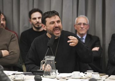 Juan Grabois durante el debate de Malvinas.&nbsp;